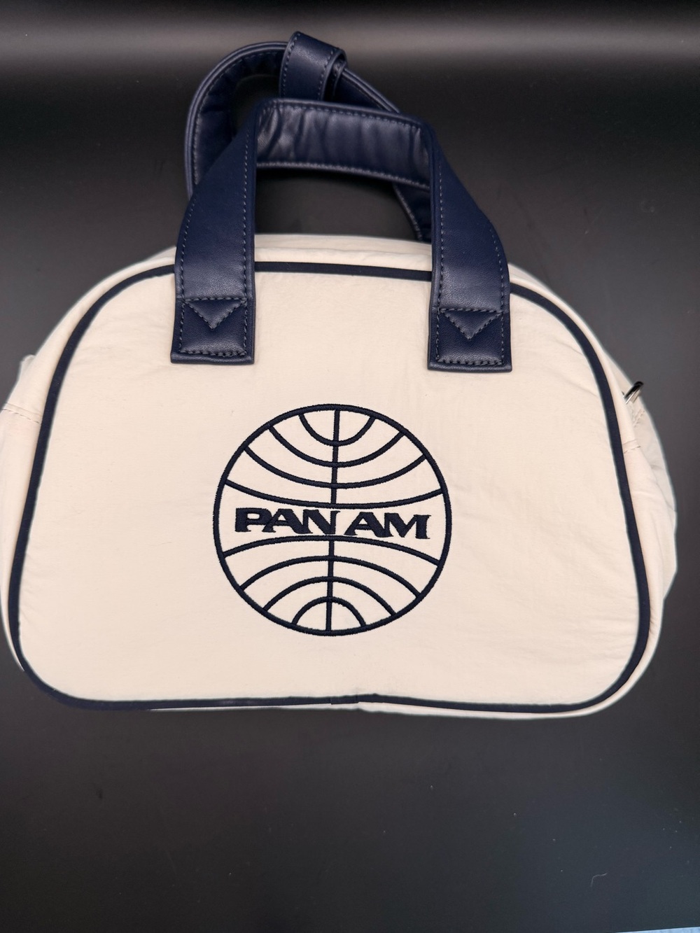Pan Am White and Navy Vintage Travel Tote